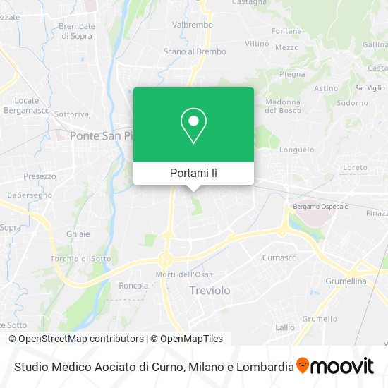 Mappa Studio Medico Aociato di Curno
