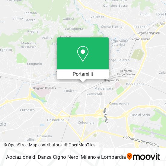 Mappa Aociazione di Danza Cigno Nero