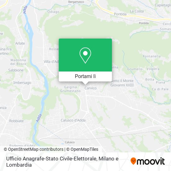 Mappa Ufficio Anagrafe-Stato Civile-Elettorale