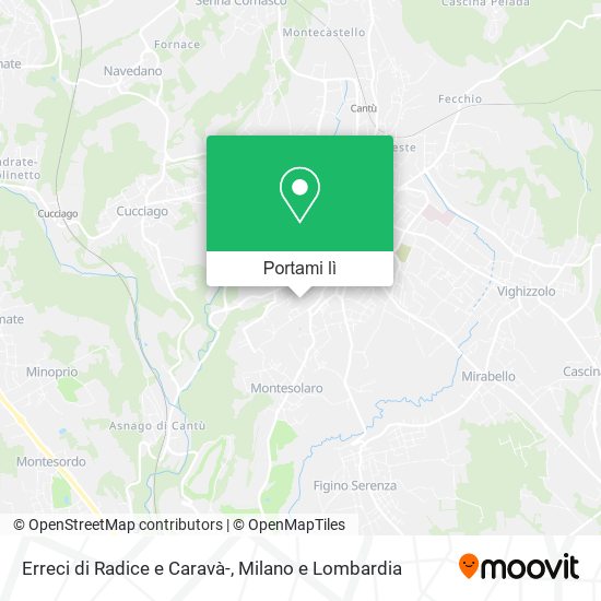 Mappa Erreci di Radice e Caravà-