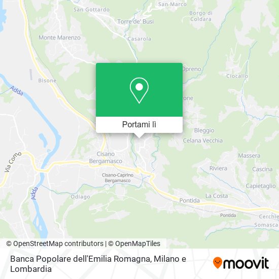 Mappa Banca Popolare dell'Emilia Romagna