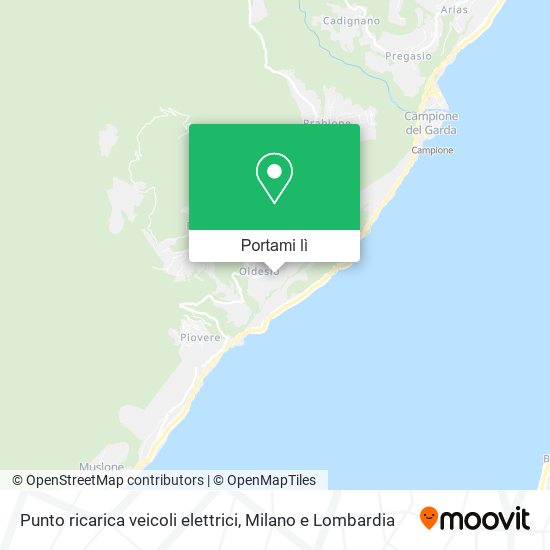 Mappa Punto ricarica veicoli elettrici