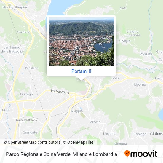 Mappa Parco Regionale Spina Verde