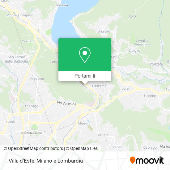 Mappa . Villa d'Este