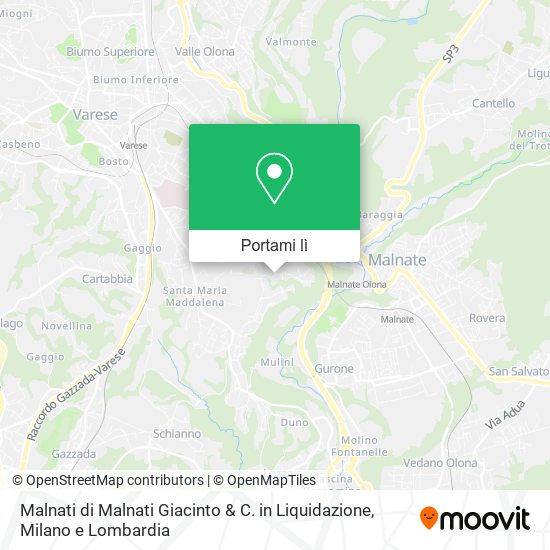 Mappa Malnati di Malnati Giacinto & C. in Liquidazione