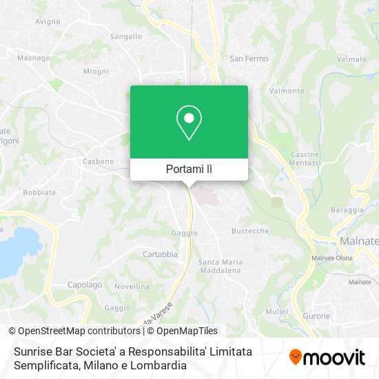 Mappa Sunrise Bar Societa' a Responsabilita' Limitata Semplificata