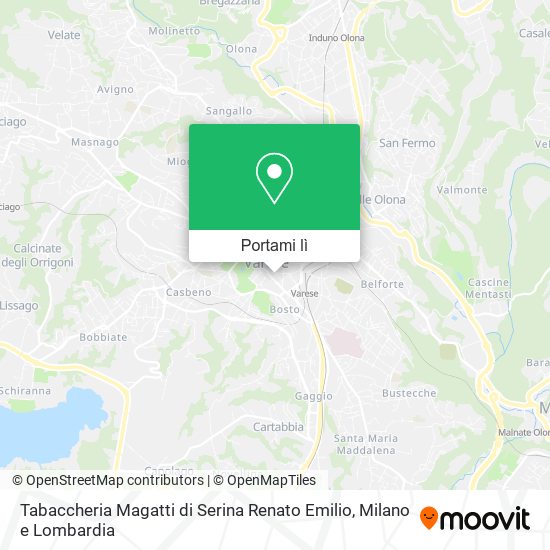 Mappa Tabaccheria Magatti di Serina Renato Emilio