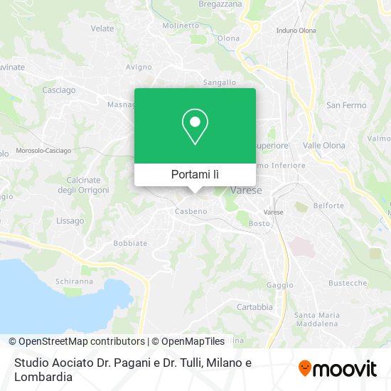 Mappa Studio Aociato Dr. Pagani e Dr. Tulli