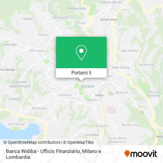 Mappa Banca Widiba - Ufficio Finanziario