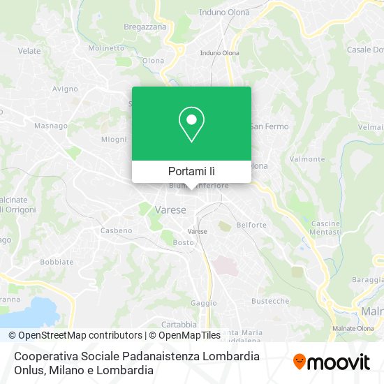 Mappa Cooperativa Sociale Padanaistenza Lombardia Onlus