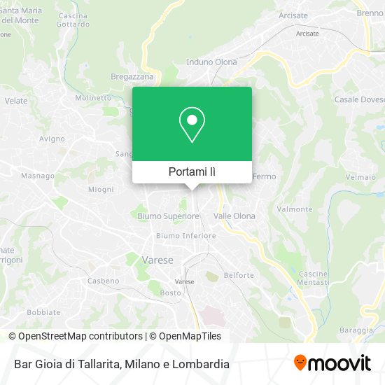 Mappa Bar Gioia di Tallarita