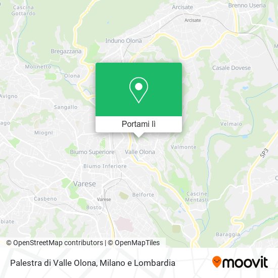 Mappa Palestra di Valle Olona