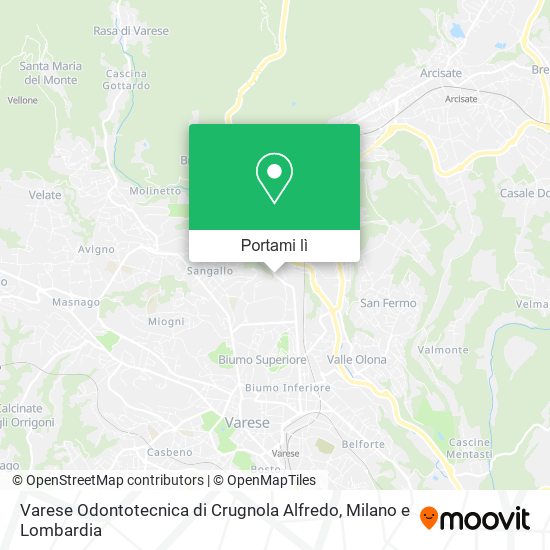 Mappa Varese Odontotecnica di Crugnola Alfredo