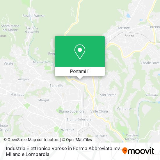 Mappa Industria Elettronica Varese in Forma Abbreviata Iev.