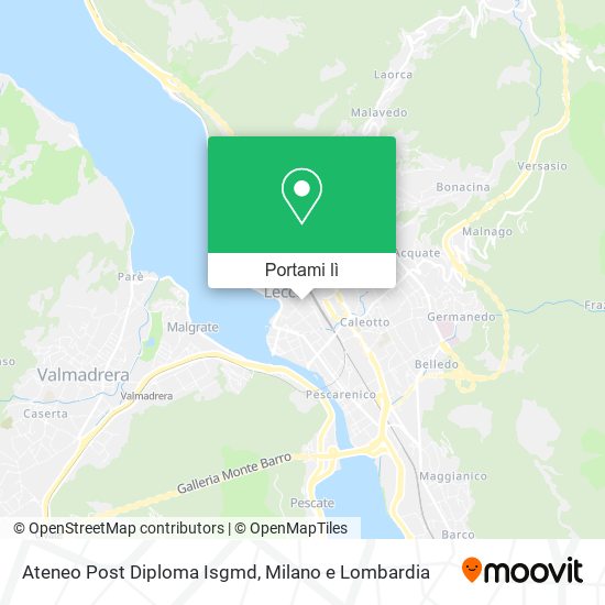 Mappa Ateneo Post Diploma Isgmd