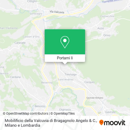 Mappa Mobilificio della Valcuvia di Bragagnolo Angelo & C.