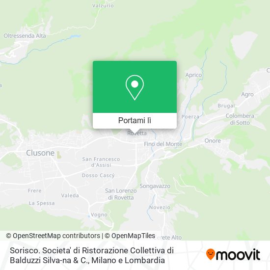 Mappa Sorisco. Societa' di Ristorazione Collettiva di Balduzzi Silva-na & C.