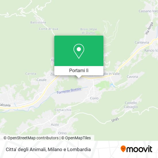 Mappa Citta' degli Animali