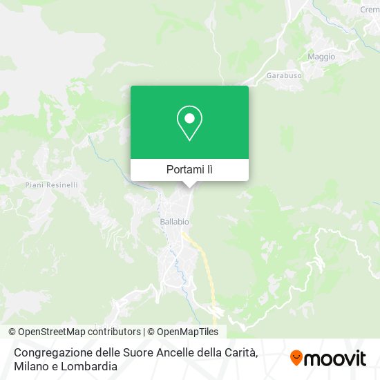 Mappa Congregazione delle Suore Ancelle della Carità