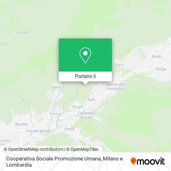 Mappa Cooperativa Sociale Promozione Umana