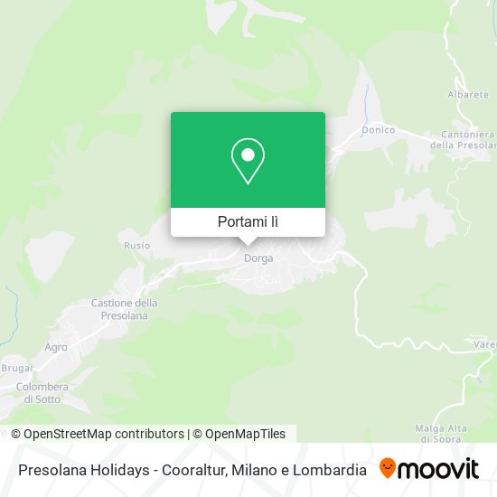Mappa Presolana Holidays - Cooraltur