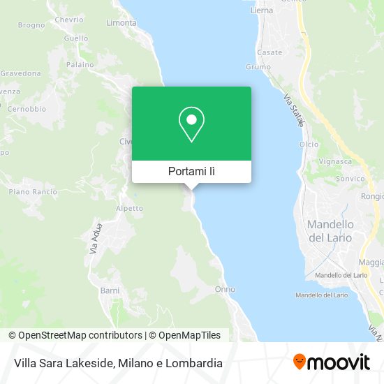 Mappa Villa Sara Lakeside