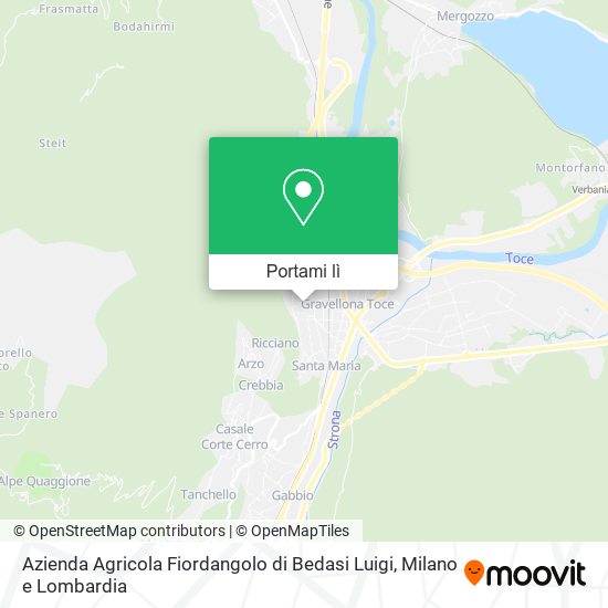 Mappa Azienda Agricola Fiordangolo di Bedasi Luigi