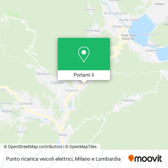 Mappa Punto ricarica veicoli elettrici