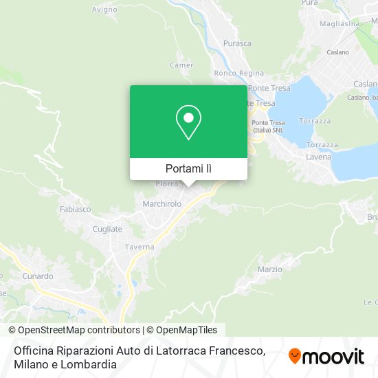 Mappa Officina Riparazioni Auto di Latorraca Francesco