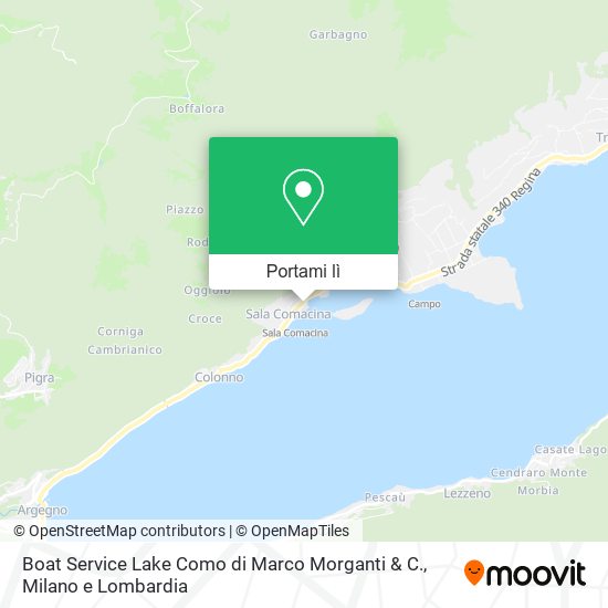 Mappa Boat Service Lake Como di Marco Morganti & C.