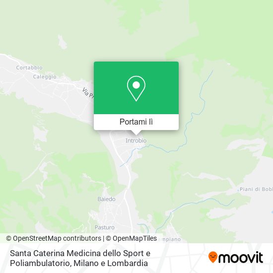 Mappa Santa Caterina Medicina dello Sport e Poliambulatorio