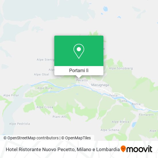 Mappa Hotel Ristorante Nuovo Pecetto
