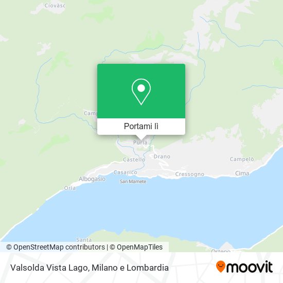 Mappa Valsolda Vista Lago