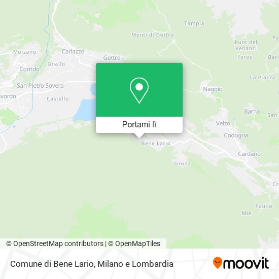 Mappa Comune di Bene Lario