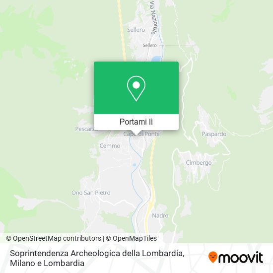 Mappa Soprintendenza Archeologica della Lombardia