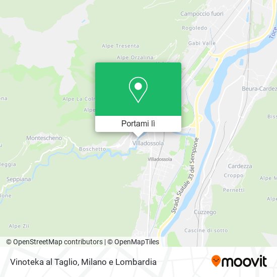 Mappa Vinoteka al Taglio