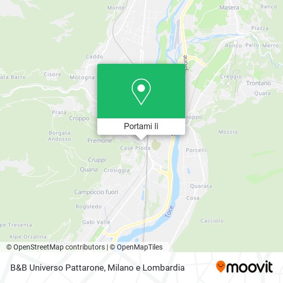 Mappa B&B Universo Pattarone