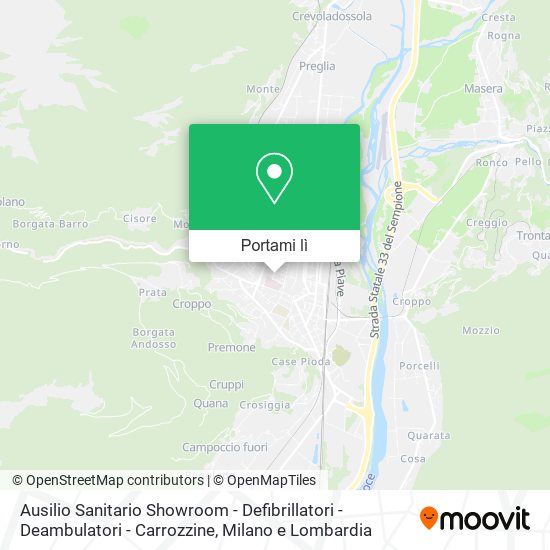 Mappa Ausilio Sanitario Showroom - Defibrillatori - Deambulatori - Carrozzine