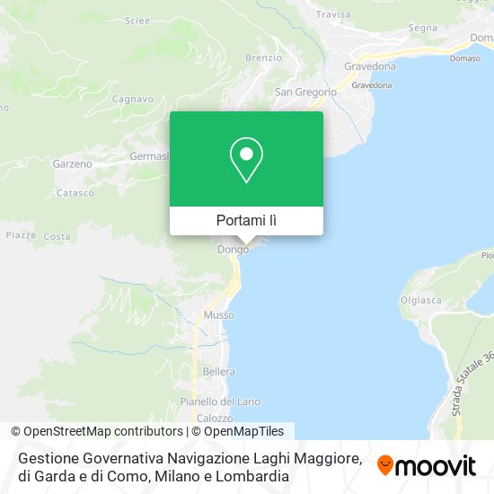 Mappa Gestione Governativa Navigazione Laghi Maggiore, di Garda e di Como