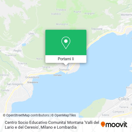 Mappa Centro Socio Educativo Comunita' Montana 'Valli del Lario e del Ceresio'