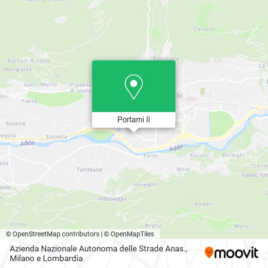 Mappa Azienda Nazionale Autonoma delle Strade Anas.