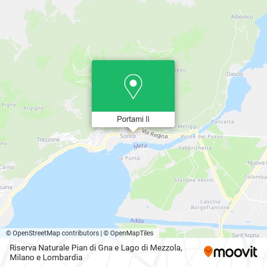 Mappa Riserva Naturale Pian di Gna e Lago di Mezzola