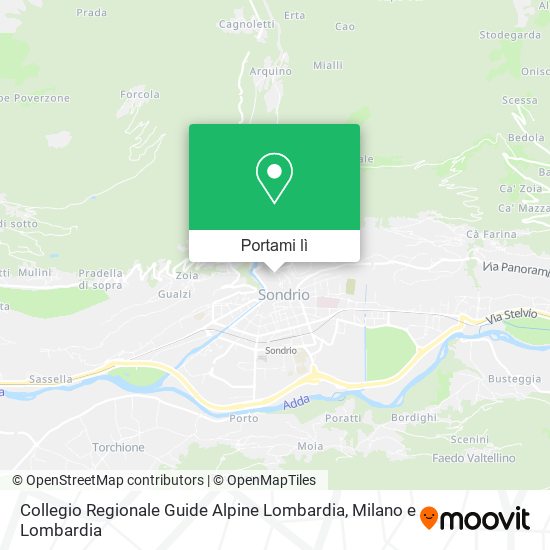Mappa Collegio Regionale Guide Alpine Lombardia