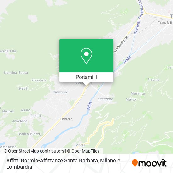 Mappa Affitti Bormio-Affittanze Santa Barbara