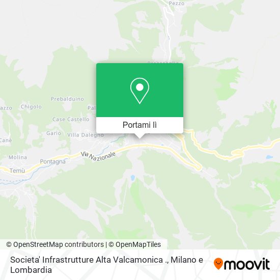Mappa Societa' Infrastrutture Alta Valcamonica .