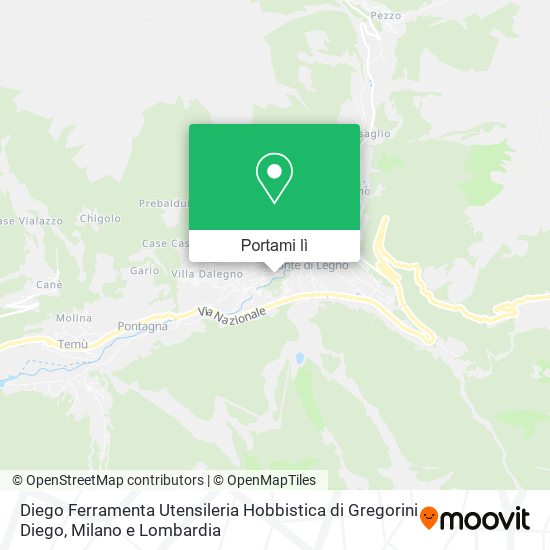 Mappa Diego Ferramenta Utensileria Hobbistica di Gregorini Diego