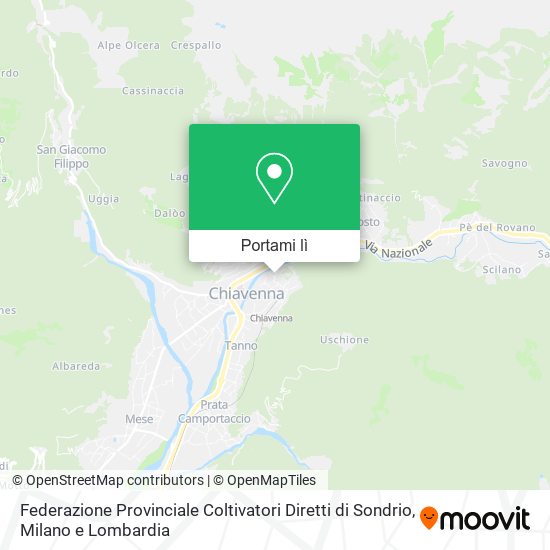 Mappa Federazione Provinciale Coltivatori Diretti di Sondrio