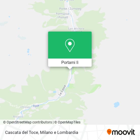 Mappa Cascata del Toce