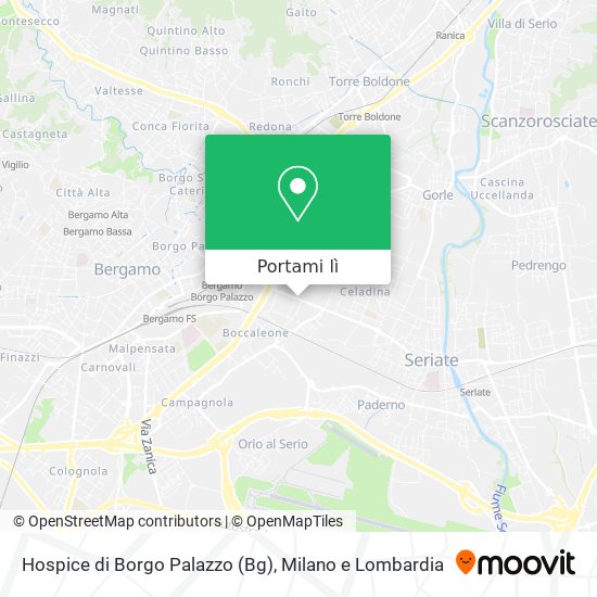 Mappa Hospice di Borgo Palazzo (Bg)