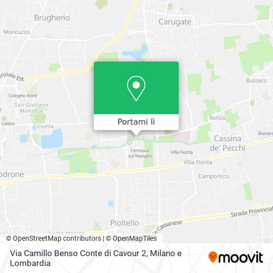 Mappa Via Camillo Benso Conte di Cavour 2